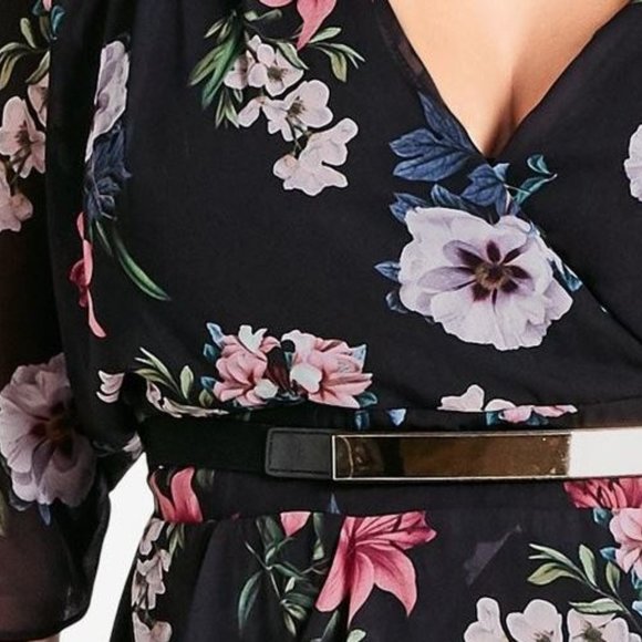 Valentine's Day Plus XXL/24 City Chic Lily Love Wrap Dress - Picture 3 of 6